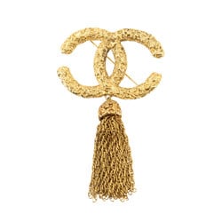 CHANEL Coco Mark Lava Brooch Gold Chain 93A