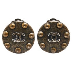 Chanel Coco Mark Earrings Gold Plated Women's CHANEL