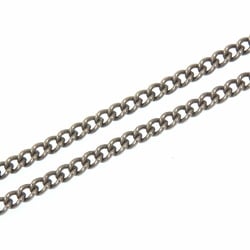 Chanel Coco Mark Necklace for Women, Rhinestone, Metal, Silver, Black, Reversible, B11A