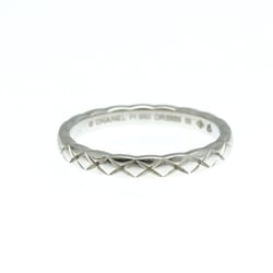 Chanel Coco Crush Ring Mini Model Platinum Fashion No Stone Band Ring Silver