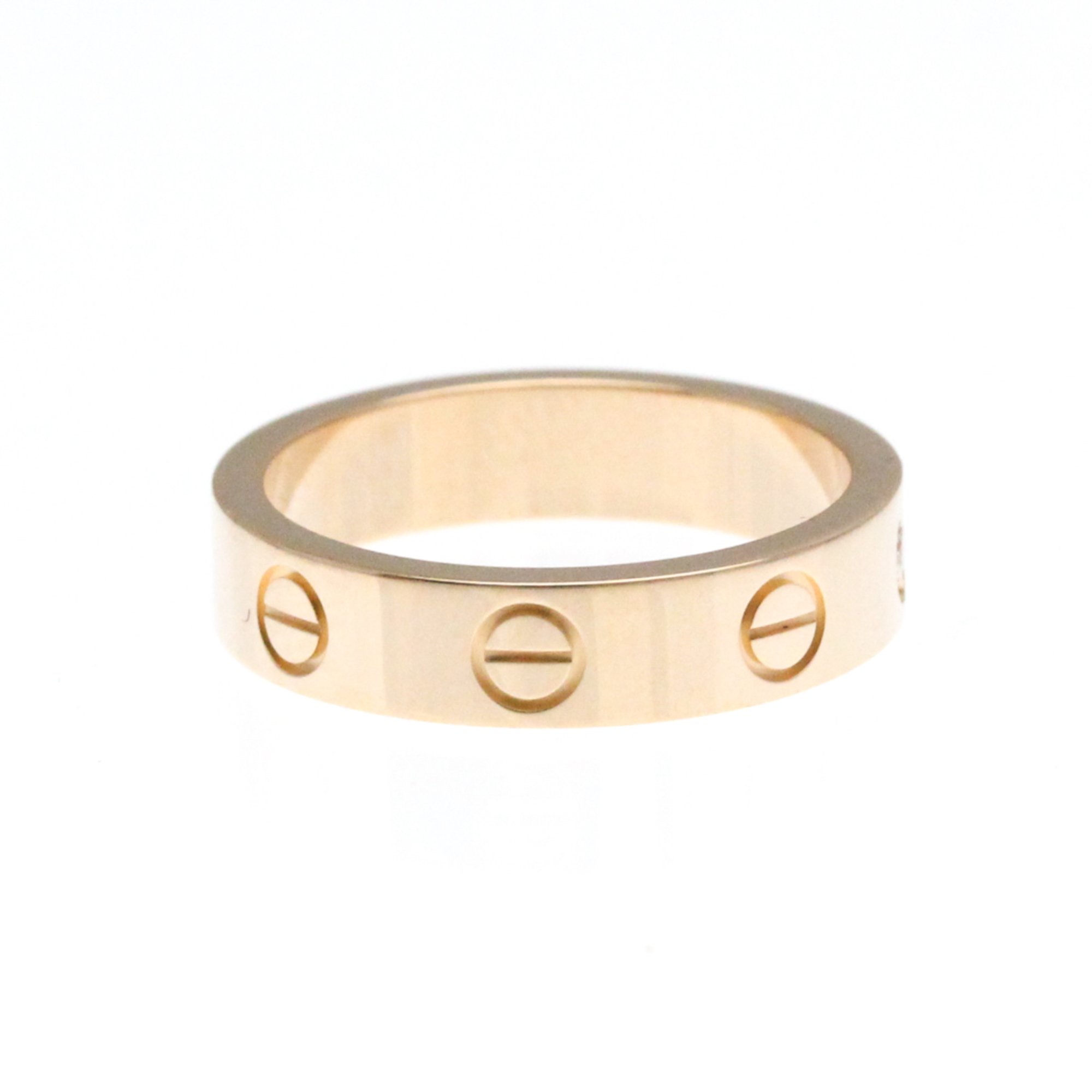 Cartier Mini Love 1P Diamond Ring Pink Gold (18K) Fashion Diamond Band Ring Carat/0.02 Pink Gold