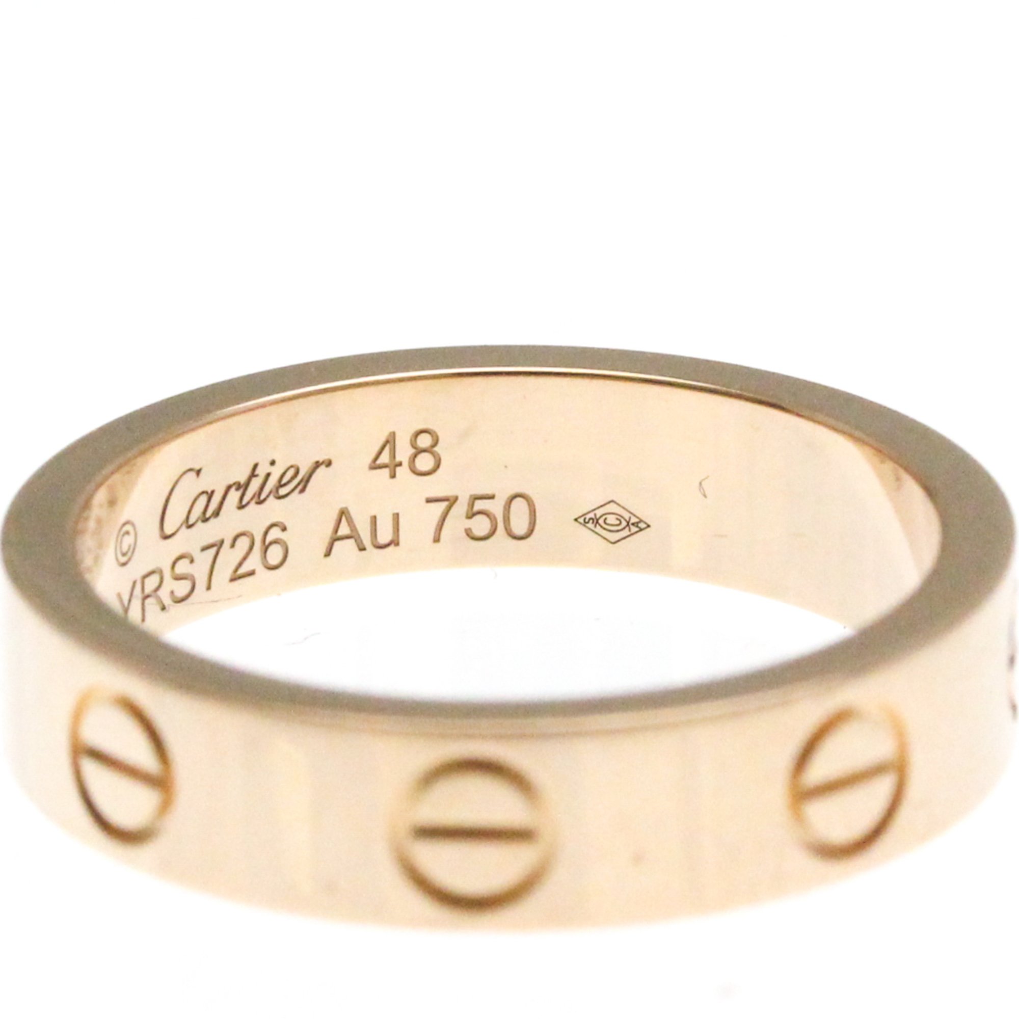 Cartier Mini Love 1P Diamond Ring Pink Gold (18K) Fashion Diamond Band Ring Carat/0.02 Pink Gold