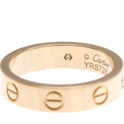 Cartier Mini Love 1P Diamond Ring Pink Gold (18K) Fashion Diamond Band Ring Carat/0.02 Pink Gold