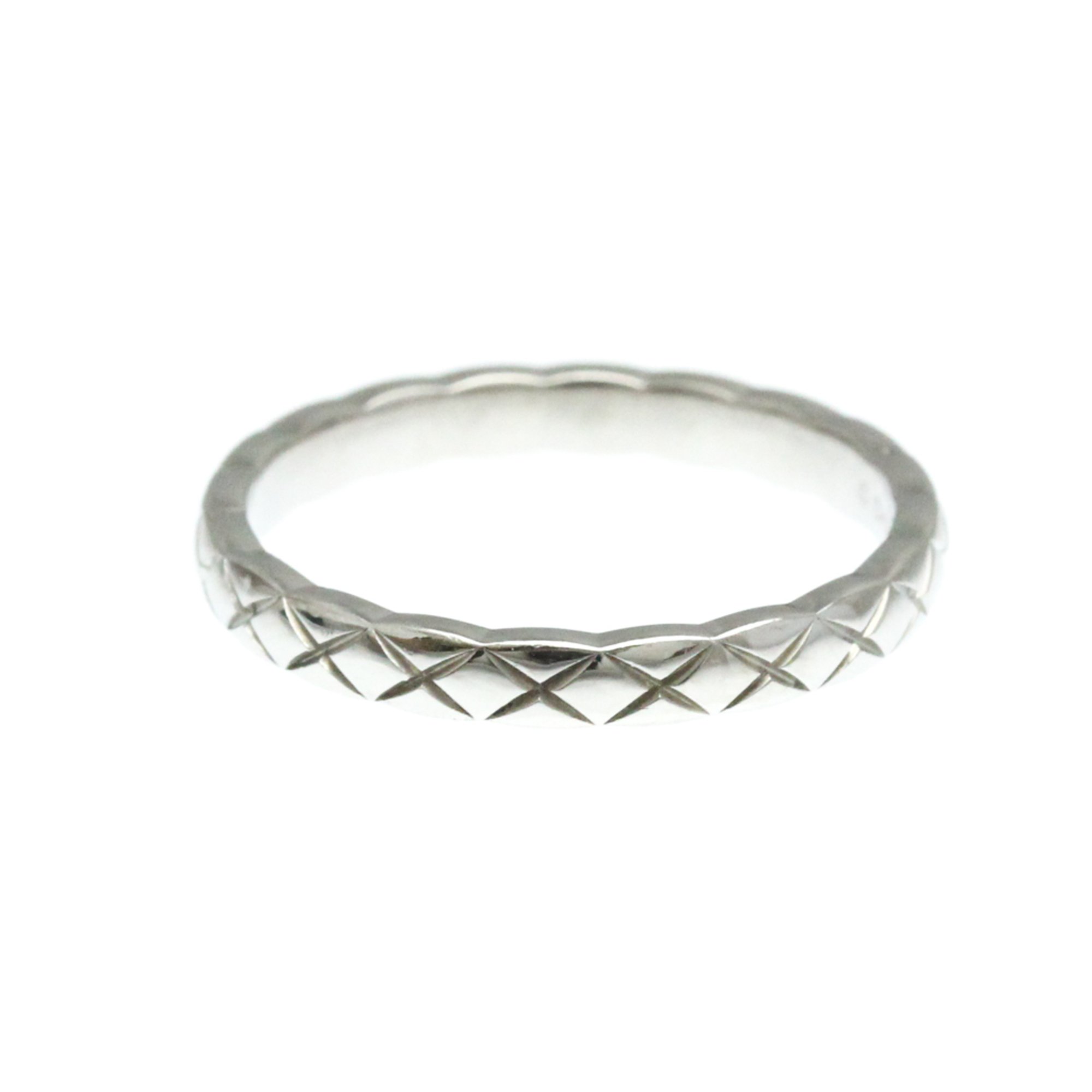 Chanel Coco Crush Ring Mini Model Platinum Fashion No Stone Band Ring Silver