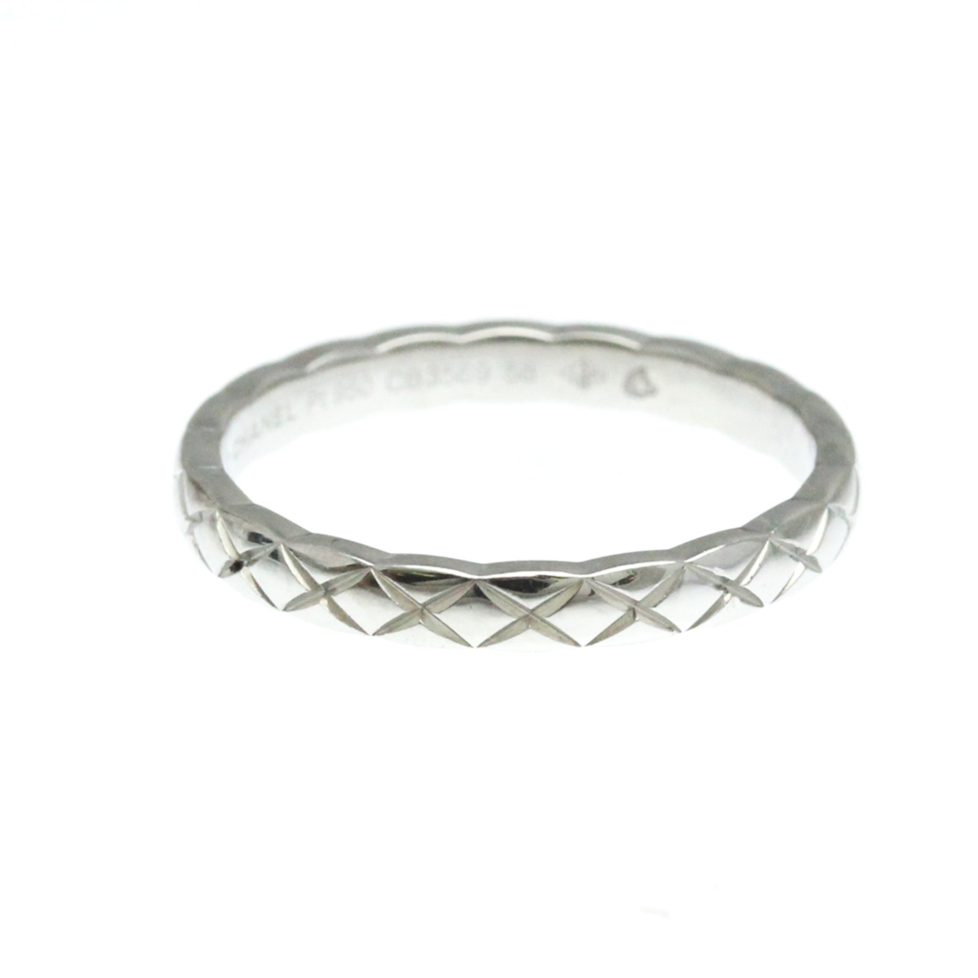 Chanel Coco Crush Ring Mini Model Platinum Fashion No Stone Band Ring Silver