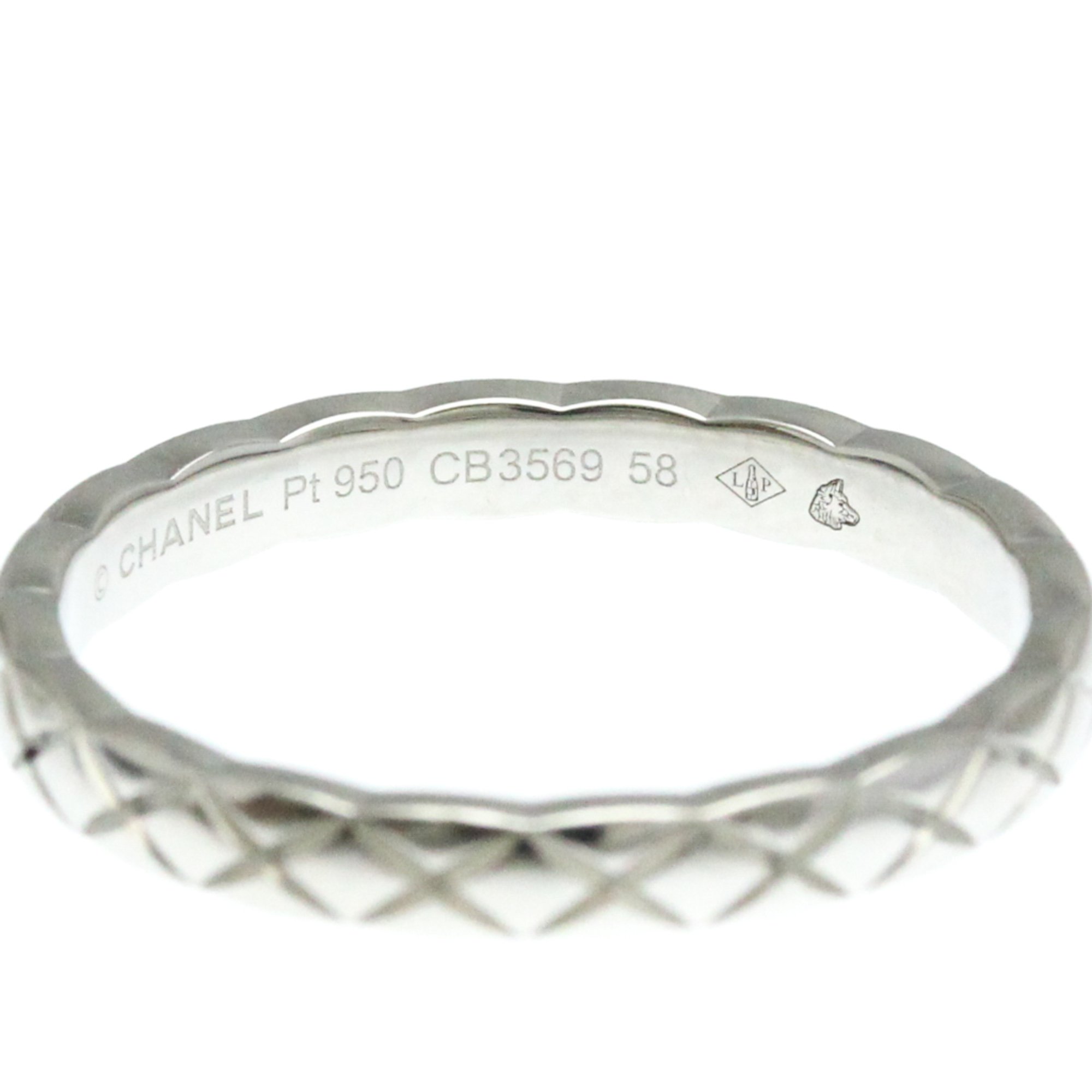 Chanel Coco Crush Ring Mini Model Platinum Fashion No Stone Band Ring Silver