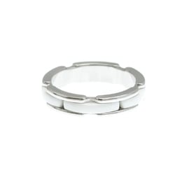 Chanel Ultra Collection Ring Small Size Ceramic,White Gold (18K) Fashion No Stone Band Ring Silver,White