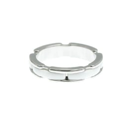 Chanel Ultra Collection Ring Small Size Ceramic,White Gold (18K) Fashion No Stone Band Ring Silver,White