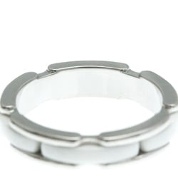 Chanel Ultra Collection Ring Small Size Ceramic,White Gold (18K) Fashion No Stone Band Ring Silver,White