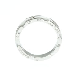 Chanel Ultra Collection Ring Small Size Ceramic,White Gold (18K) Fashion No Stone Band Ring Silver,White