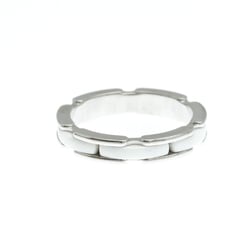 Chanel Ultra Collection Ring Small Size Ceramic,White Gold (18K) Fashion No Stone Band Ring Silver,White