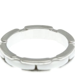 Chanel Ultra Collection Ring Small Size Ceramic,White Gold (18K) Fashion No Stone Band Ring Silver,White