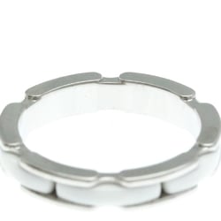 Chanel Ultra Collection Ring Small Size Ceramic,White Gold (18K) Fashion No Stone Band Ring Silver,White