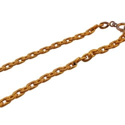 CHANEL Coco Mark 3312 Rhinestone Necklace Gold Unisex