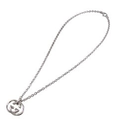 GUCCI 190484-J8400 Interlocking Necklace Silver Brit Unisex