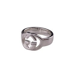 GUCCI 190483-J8400 Interlocking G Silver Brit Ring, Silver, Unisex