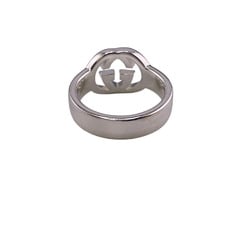 GUCCI 190483-J8400 Interlocking G Silver Brit Ring, Silver, Unisex