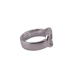 GUCCI 190483-J8400 Interlocking G Silver Brit Ring, Silver, Unisex