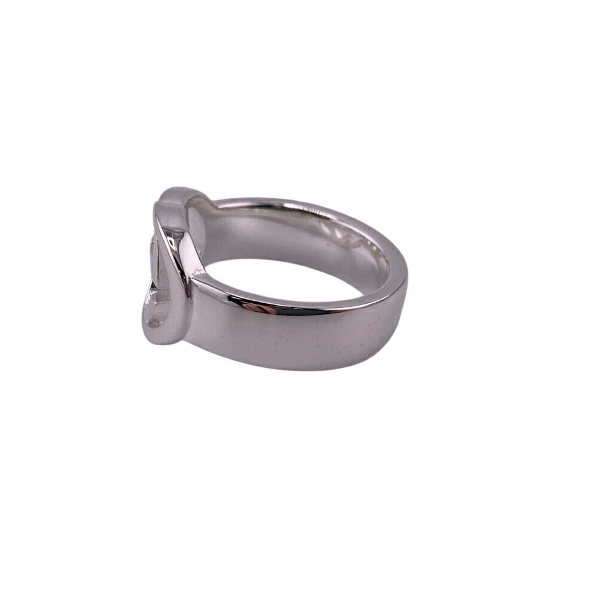 GUCCI 190483-J8400 Interlocking G Silver Brit Ring, Silver, Unisex