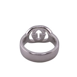 GUCCI 190483-J8400 Interlocking G Silver Brit Ring, Silver, Unisex