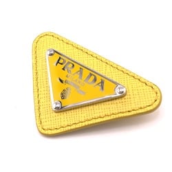 PRADA Prada GP x Leather Brooch Yellow Women's