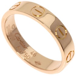 Cartier Love Ring #46 Ring, K18 Pink Gold, Women's