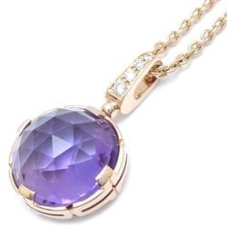 BVLGARI Parentesi Cocktail Necklace Amethyst Diamond K18PG Pink Gold 292874