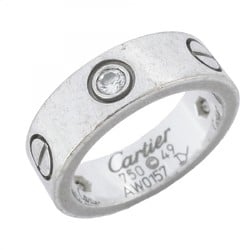 Cartier Ring Love 3PD K18WG White Gold Diamond #49 Ladies