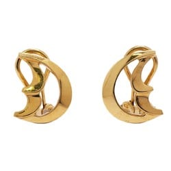 Tiffany Earrings Crescent Moon K18YG Yellow Gold Ladies