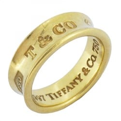 Tiffany Ring Narrow K18YG Yellow Gold Size 10 Ladies