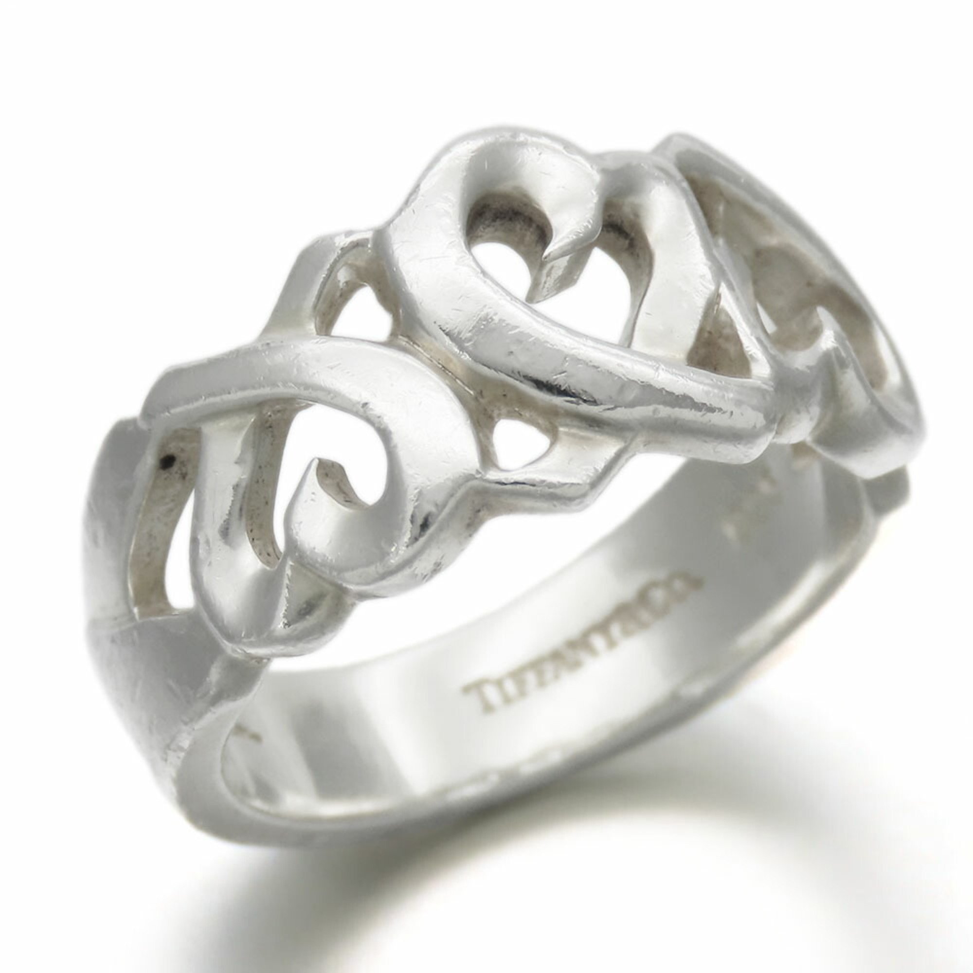 Tiffany & Co. Ring Triple Loving Heart Paloma Picasso Silver 925 Approx. 4.8g Women's TIFFANY