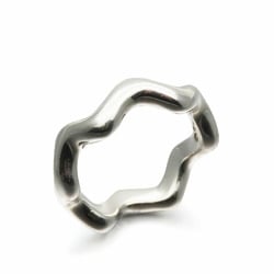 Tiffany Ring, Sigzag Wave, Paloma Picasso, Silver 925, Approx. 4.3g, Silver, #7, Women's, TIFFANY&Co.