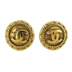 Chanel Earrings Coco Mark Circle GP Plated Gold Ladies