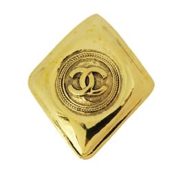 Chanel Brooch Coco Mark Diamond Shape GP Plated Gold Ladies