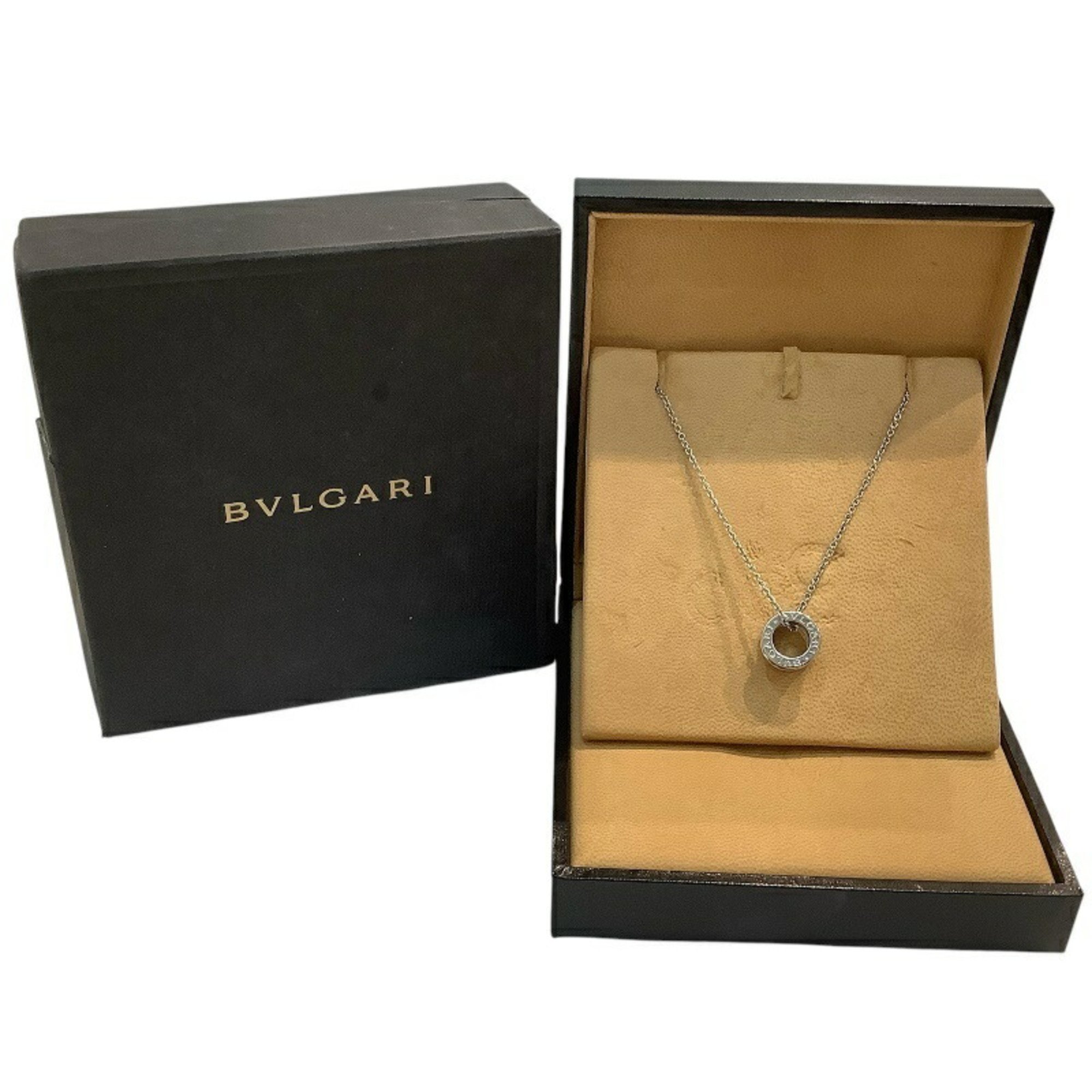 BVLGARI B-ZERO1 Small Round Necklace 750 K18WG Approx. 12.4g 40cm KB-9175