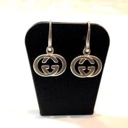 GUCCI 925 Interlocking GG Earrings 223321 J8400 8106 Silver Hanging KB-9158