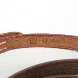 Hermes API III Choker Leather,Metal Bangle Brown,Silver