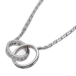 Cartier Necklace for Women 750WG Diamond Baby Love LOVE White Gold Polished