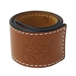 LOEWE Women's Slap Leather Bracelet Tan Brown