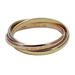 Cartier Ring for Women 750PG 750WG 750YG Trinity XS Pink Gold White Yellow #54 Size 13.5 Three Colors 3 Row Polished