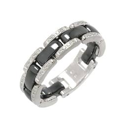 CHANEL Ultra #64 Ring Diamond Medium K18 WG Black Ceramic 750 ULTRA