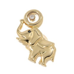 Chopard Happy Diamond Sapphire Elephant Pin Brooch K18 YG 750