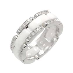 CHANEL Ultra #53 Ring Diamond Medium K18 WG White Ceramic 750 ULTRA