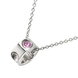 Louis Vuitton LOUIS VUITTON Pendant Empreinte Sapphire Necklace 40cm K18 WG White Gold 750