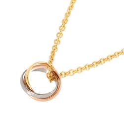 Cartier Trinity Necklace 42cm K18 YG WG PG 750 Three Gold 3-Row