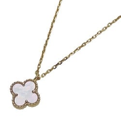 Van Cleef & Arpels Sweet Alhambra Necklace for Women, 750YG, Mother of Pearl, Yellow Gold, Polished