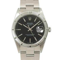 Rolex ROLEX Oyster Perpetual Date 15210 P Series Men's Watch Black Automatic Self-Winding