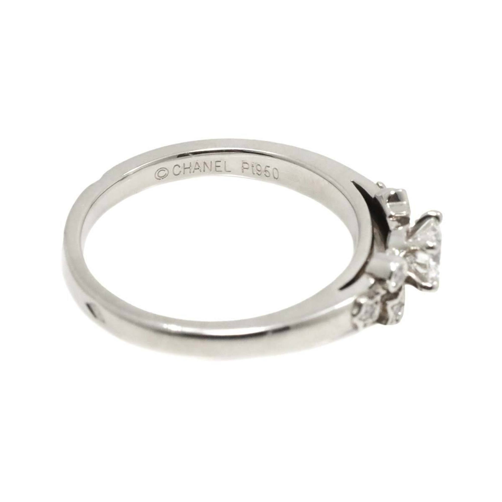 CHANEL Comet Diamond 0.27ct E VVS1 EX #49 Ring Pt Platinum COMETE