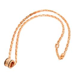 BVLGARI B-zero1 Rock Necklace Ceramic 42cm K18 PG Pink Gold 750