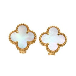 Van Cleef & Arpels Alhambra Earrings Shell K18 YG 750